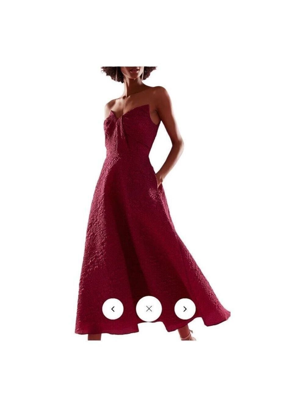 Theia Ella A-Line Midi Dress in Wineberry Size 12 NWT